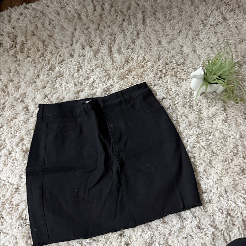 Garage Jet Black emo gothic e girl short pocketed preppy cute Mini Skirt
